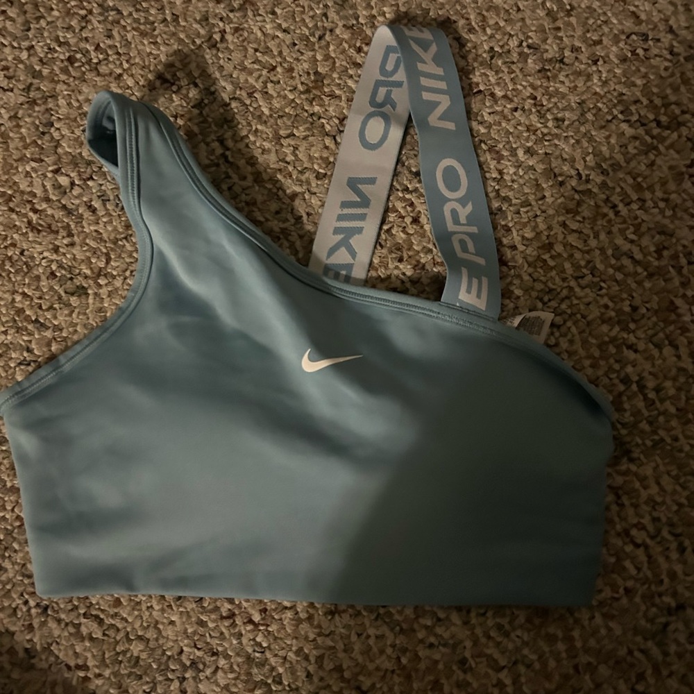 Nike One-Shoulder Sports Bra - Light Blue